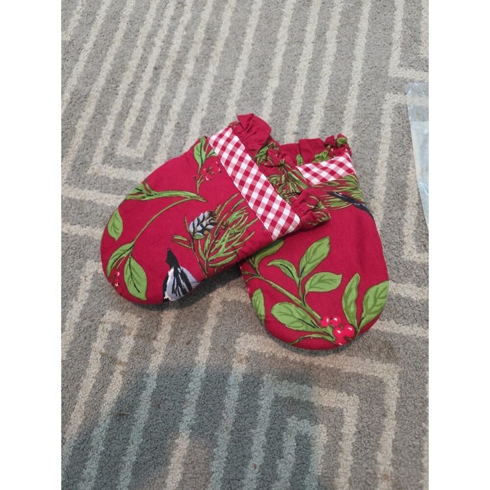 April Cornell Chickadee Patchwork Mini Mittens 2 Pack